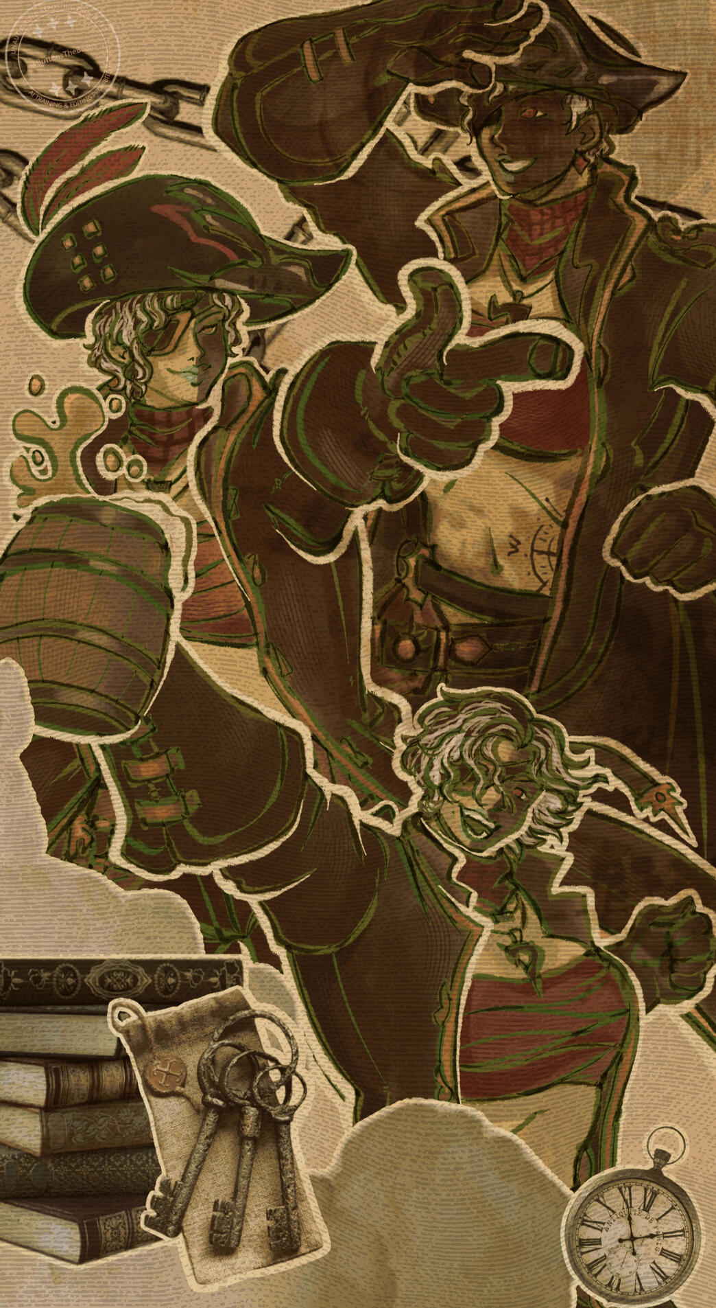 Collage Commission by @buttonsthebeans (2025)